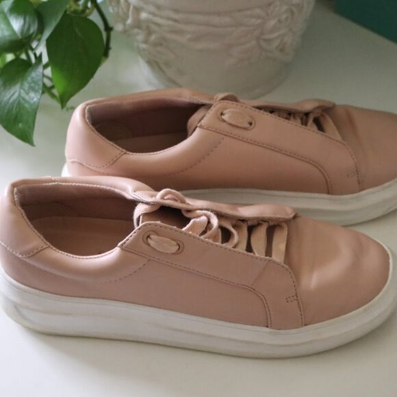 Just Fab JILL Faux Leather Chunky Sneaker - Blush Nude, Size 7.5 - Picture 5 of 16